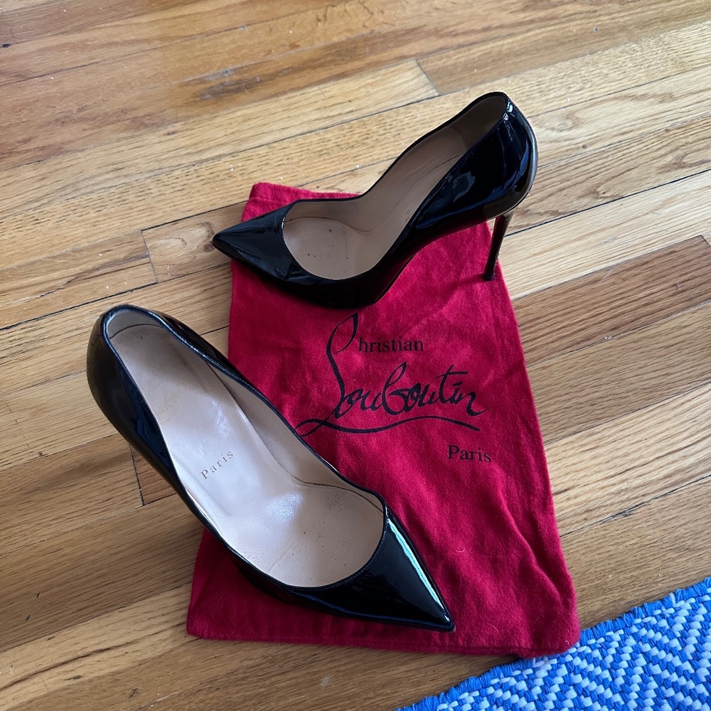 Christian Louboutin So Kate Black Patent Leather Pump